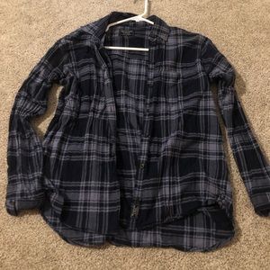 Blue Flannel Top